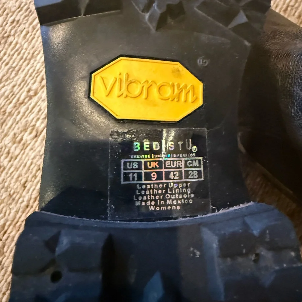 Bed Stu Ankle Boots Women’s Size 11 - Distressed Leather Boots with Vibram Sole - Picture 8 of 8